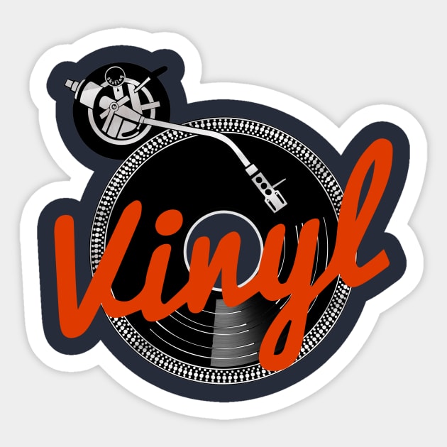 record player Sticker by retroracing